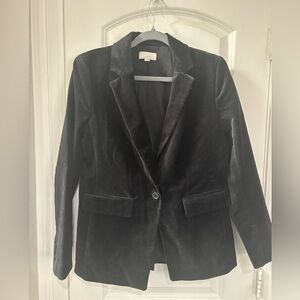 LOFT Women's Black Velvet Blazer